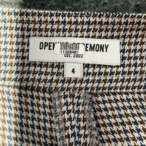 Opening Ceremony Houndstooth Ruffle Kick Flare Pants - Size 4 - EUC - Picture 7 of 8